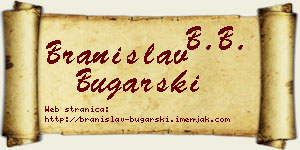 Branislav Bugarski vizit kartica
